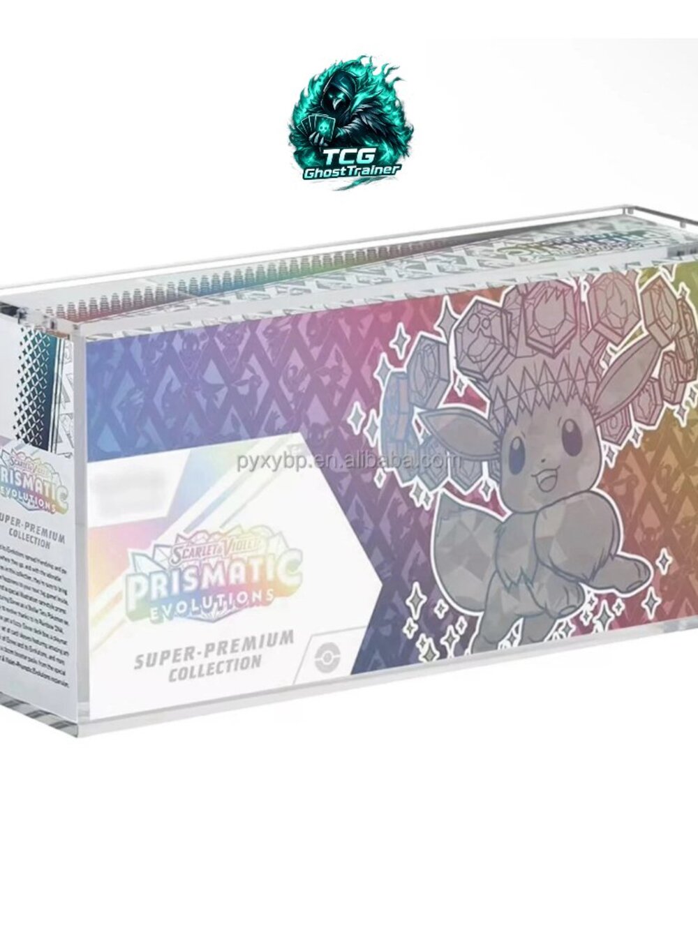 Pokemon Prismatic Evolutions Super Premium Collection SPC Acrylic Case